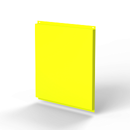 Фасадная металлокассета открытого типа 1 мм (RAL 1026) оцинкованная, с порошковым покрытием