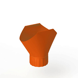 Воронка желоба оцинкованная накладная порошок ф120мм RAL 2004