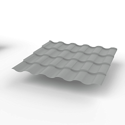 Металлочерепица Kredo оцинкованная с полимерным покрытием 0,45х1190мм RAL 9006