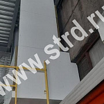 Стеновая трёхслойная сэндвич-панель накатка 200мм 1190мм с видимым креплением минеральная вата Полиэстер Panline