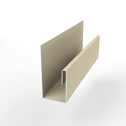 Планка П-образная для забора оцинкованная с порошковым покрытием 0,45мм ширина менее 625 мм RAL 1015