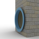 Откос радиусный 0,45 мм (RAL 5024 ) c порошковым покрытием