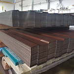 Профнастил С8 - 0,6х1180мм (RAL 1027) оцинкованный, с полимерным покрытием (полиэстер)