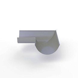 Угол 90 градусов водосточного желоба оцинкованный порошок ф120х400х400мм RAL 7004