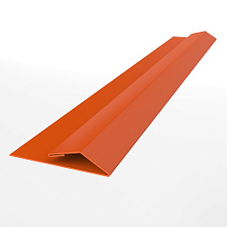 Планка стартово-финишная для металлосайдинга блокхаус оцинкованная с порошковым покрытием 0,45мм ширина менее 625 мм RAL 2004