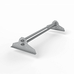 Снегозадержатель трубчатый плоскоовальный 3000мм универсальный 40x20-1,0-2,0-4 оцинкованная сталь с порошковым покрытием RAL 7004