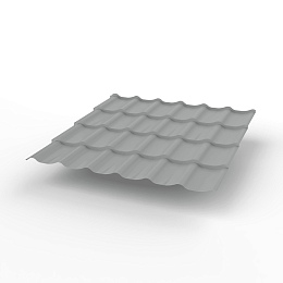 Металлочерепица Монтеррей классик оцинкованная с полимерным покрытием 0.4x1180мм  RAL 9006