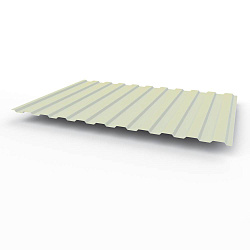 Профнастил С8 - 0,35х1180мм (RAL 7035) оцинкованный, с полимерным покрытием (полиэстер)