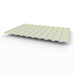 Профнастил С8 - 0,35х1180мм (RAL 7035) оцинкованный, с полимерным покрытием (полиэстер)