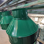 Воронка водосточная ф130х350мм (RAL 6005) водосборная, c порошковым покрытием