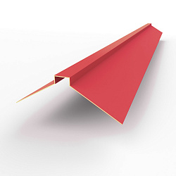 Конек фигурный 0,45 мм RAL 3018 оцинкованный, с порошковым покрытием