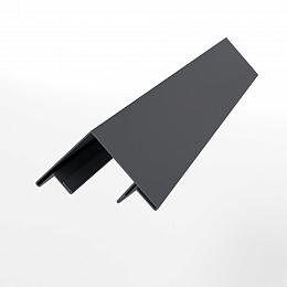 Планка угла внешнего составная верхняя для металлосайдинга блокхаус оцинкованная с порошковым покрытием 0,45мм ширина менее 625 мм RAL 7024