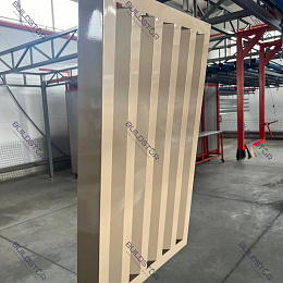 Вентиляционная решетка 500х500 наружная c рамкой оцинк. порошок 0.7мм RAL 1014