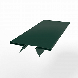 Планка стыковочная составная верхняя для фальцевой кровли оцинкованная с порошковым покрытием 0,45мм ширина менее 625 мм RAL 6005