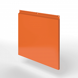 Фасадная металлокассета закрытого типа оцинкованная с порошковым покрытием 0,7x545х550мм RAL 2010 Сигнальный оранжевый