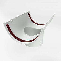 Воронка водосточного желоба пвх накладная Grand Line ф120мм RAL 9003