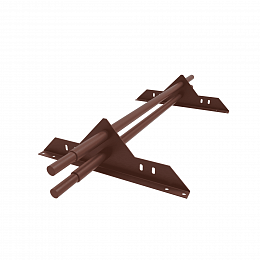 Снегозадержатель трубчатый плоскоовальный 3000мм универсальный 25-1,2-2,0-4 оцинкованная сталь с порошковым покрытием RAL 8004