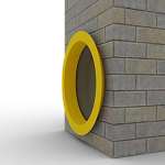 Откос радиусный 0,7 мм (RAL 1023) c порошковым покрытием