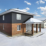 ЭкоБрус 0,345 0,5 Satin с пленкой RAL 7024 мокрый асфальт