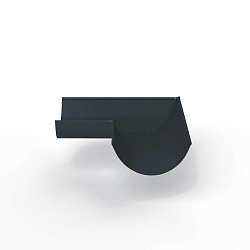 Угол 90 градусов водосточного желоба оцинкованный порошок ф150х400х400мм RAL 7016