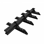 Снегозадержатель трубчатый плоскоовальный 3000мм универсальный 40x20-1,0-1,0-4 оцинкованная сталь с порошковым покрытием RAL 9005