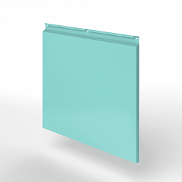 Фасадная металлокассета закрытого типа оцинкованная с порошковым покрытием 0,7x1020х475мм RAL 6027 Светло-зелёный