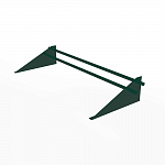 Снегозадержатель трубчатый плоскоовальный 1000мм универсальный 25-1,2-2,0-2 оцинкованная сталь с порошковым покрытием RAL 6005