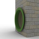 Откос радиусный 0,55 мм (RAL 6025) c порошковым покрытием