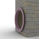 Откос радиусный 1 мм (RAL 4009) c порошковым покрытием