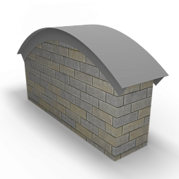 Парапет радиусный 0,5 мм (RAL 9022) полиэстер