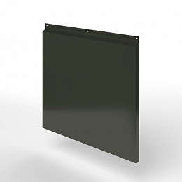 Фасадная металлокассета закрытого типа оцинкованная с порошковым покрытием 0,7x535х535мм RAL 6008 Коричнево-зелёный