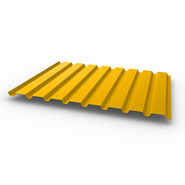 Профнастил С20 - 0,35х1150мм (RAL 1003) оцинкованный, с полимерным покрытием (Полиэстер)
