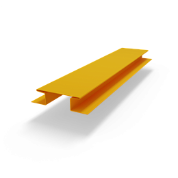 Н-образная планка (RAL 1028) оцинкованный с порошковым покрытием 0,45 мм