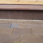 Отлив для фундамента (цокольный) оцинкованный c полимерным покрытием 0,45мм RAL 3005