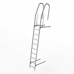 Лестница фасадная 3000мм холоднокатанная сталь с порошковым покрытием RAL 9006