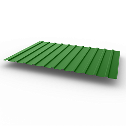Профнастил С10 - 0,6х1180мм (RAL 6017) оцинкованный, с полимерным покрытием (Полиэстер)