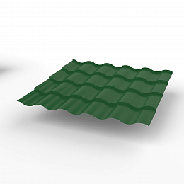 Металлочерепица Kredo оцинкованная с полимерным покрытием 0,45х1190мм RAL 6002