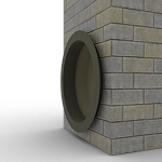 Откос радиусный 0,5 мм (RAL 7013) c порошковым покрытием