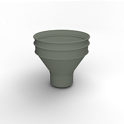 Воронка водосточная ф100х350мм (RAL 7033) водосборная, c порошковым покрытием