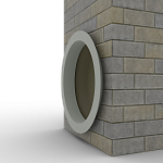 Откос радиусный 0,45 мм (RAL 7038 ) c порошковым покрытием