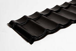 Металлочерепица Монтеррей классик оцинкованная с полимерным покрытием 0.4x1180мм  RAL 9005