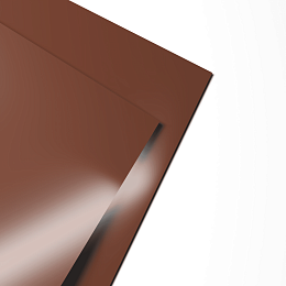 Лист оцинкованный 1,0х1250мм (RAL 8002) с полимерным покрытием (полиэстер)