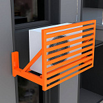 Корзина для кондиционера c горизонтальными ламелями без боковых панелей Тип 4 все цвета RAL