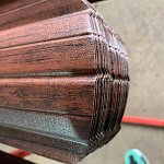 Штакетник полукруглый металлический оцинкованный с полимерным покрытием 0,5х100мм полукруглый фигурный RR 32