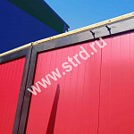 Стеновая трёхслойная сэндвич-панель гладкая 150мм 1000мм с видимым креплением минеральная вата Полиэстер Panline