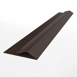 Планка стартово-финишная для металлосайдинга блокхаус оцинкованная с порошковым покрытием 0,45мм ширина менее 625 мм RAL 8017