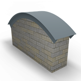 Парапет радиусный 1 мм (RAL 7000) полиэстер