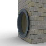 Откос радиусный 0,7 мм (RAL 7031) c порошковым покрытием