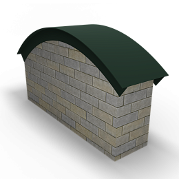 Парапет радиусный 1 мм (RAL 6009) полиэстер