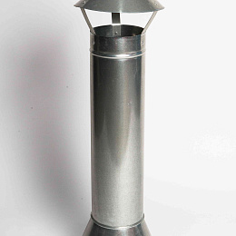 Зонт вытяжной вентиляционный оцинкованный с трубой 625мм и юбкой ф350мм